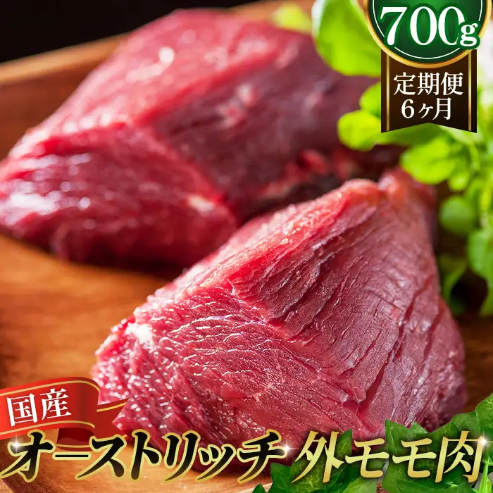 国産オーストリッチ外モモ肉700g【定期便】6か月毎月お届け  [No.121]