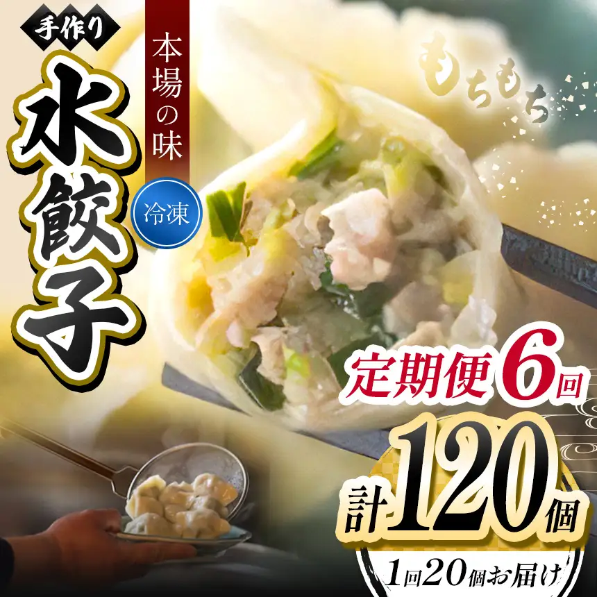 6回 定期便 手作り 水餃子  ( 冷凍 ) 20個 【 手作り餃子の店 吉春 】 |  冷凍餃子 地元野菜 ・ 国産素材 を使用 
