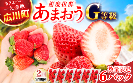 【2回定期便】いちご（あまおう）G等級 3ケース（270g×6P） / いちご 苺 イチゴ[AFAB085]