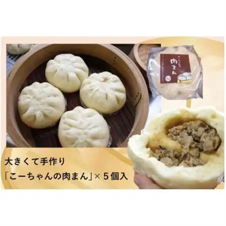 大きくて手作り「こーちゃんの肉まん」×5個入り【配送不可地域：離島・北海道・沖縄県・四国・九州】【1719919】