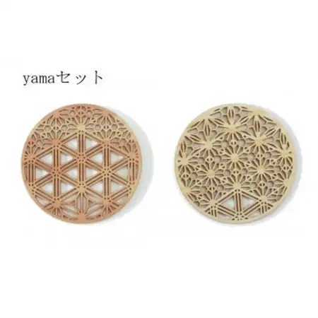 組子文様コースター　yama ー2枚セットー【1372987】