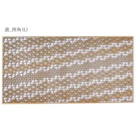 智頭杉のプレイスマット ー組子模様ー　波_四角　Lサイズ【1373031】