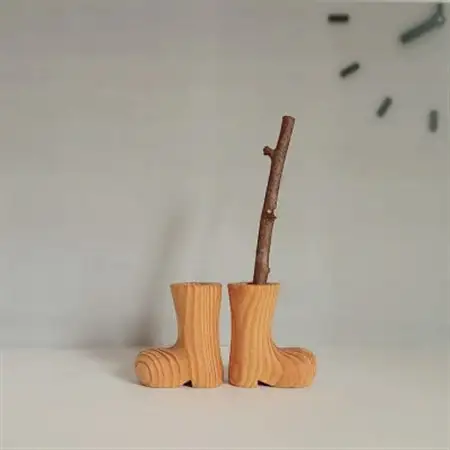 こびとのブーツペンスタンド ー季節の枝ペン付きー【1557823】