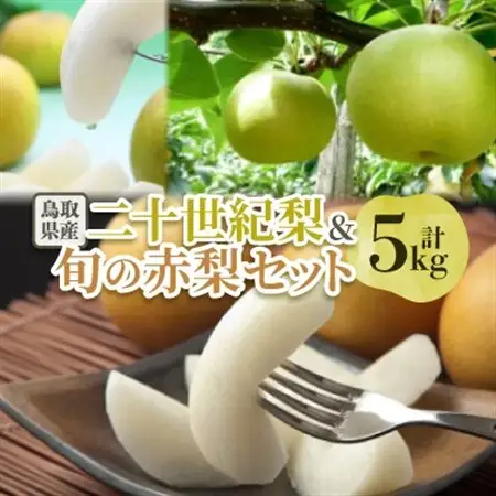 二十世紀梨と旬の赤梨セット 5kg【配送不可地域：離島・北海道・沖縄県】【1593388】