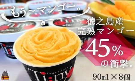 ～原料の45％が完熟マンゴー～徳之島プレミアムマンゴージェラート（8個） ( アイス スイーツ スイーツ マンゴー フルーツ 果物 アイスクリーム 洋菓子 徳之島 奄美 鹿児島 45％ 濃厚 ほぼマンゴー )