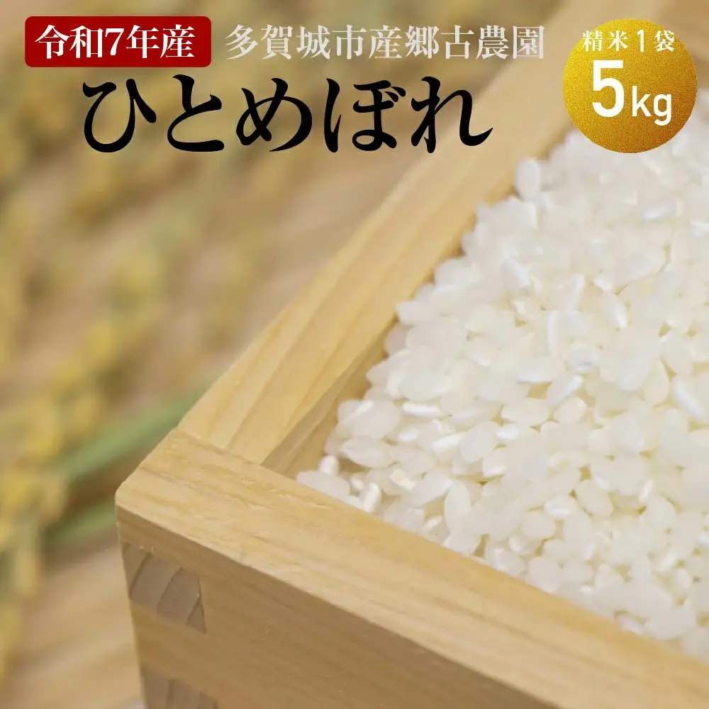 【令和7年産】多賀城市産郷古農園ひとめぼれ　精米5kg（5kg×1袋）　【04209-0280】