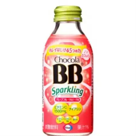 【12本】エーザイ チョコラBBスパークリング グレープフルーツ＆ピーチ味 140ml×12本【1574471】