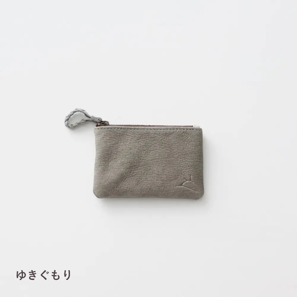 ENISICA エニシカ ジビエ鹿革 リンシカ ポーチS 雪曇 (ゆきぐもり)