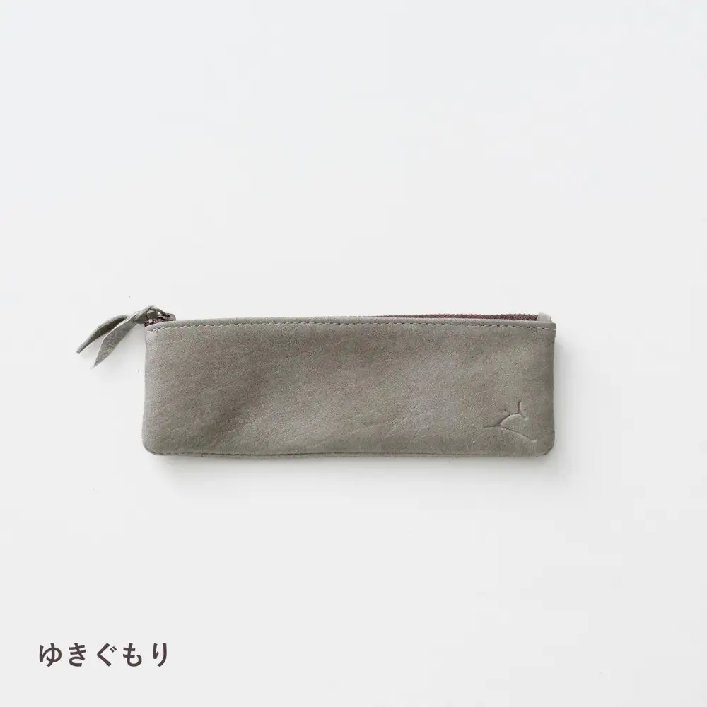 ENISICA エニシカ ジビエ鹿革 カクシカ ペンケース 雪曇（ゆきぐもり）