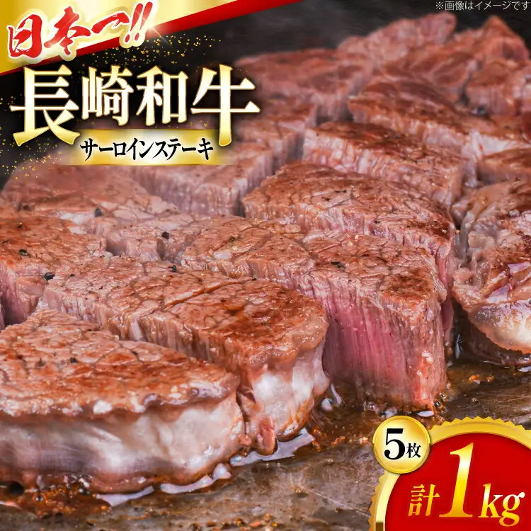 サーロイン サーロインステーキ 長崎和牛 サーロインステーキ 200g 5枚 計1kg [大川ストアー 長崎県 東彼杵町 hs42bag580092]