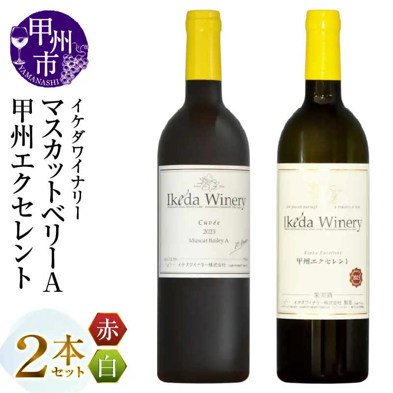 ワイン イケダワイナリー 2本セット【マスカットベリーA / 甲州エクセレント】（MG）B12-672