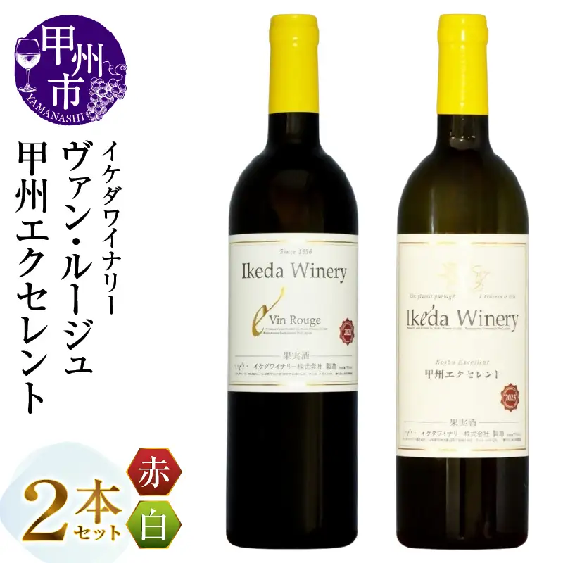 ワイン イケダワイナリー 2本セット【ヴァン・ルージュ / 甲州エクセレント】（MG）B12-673
