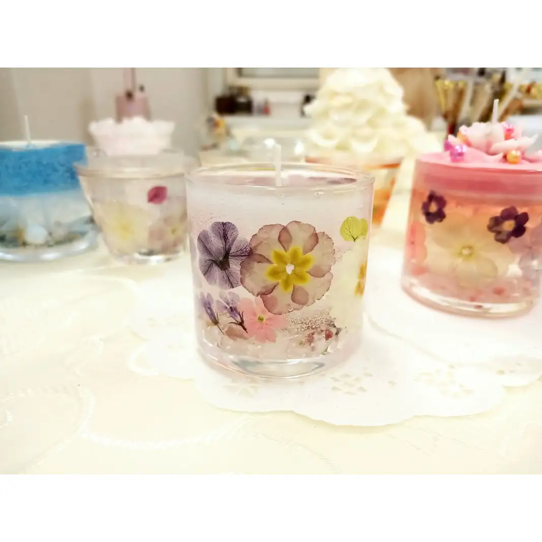 新宿フラワークラフト体験工房 可愛い押し花でお花見キャンドル作り 0146-003-S07