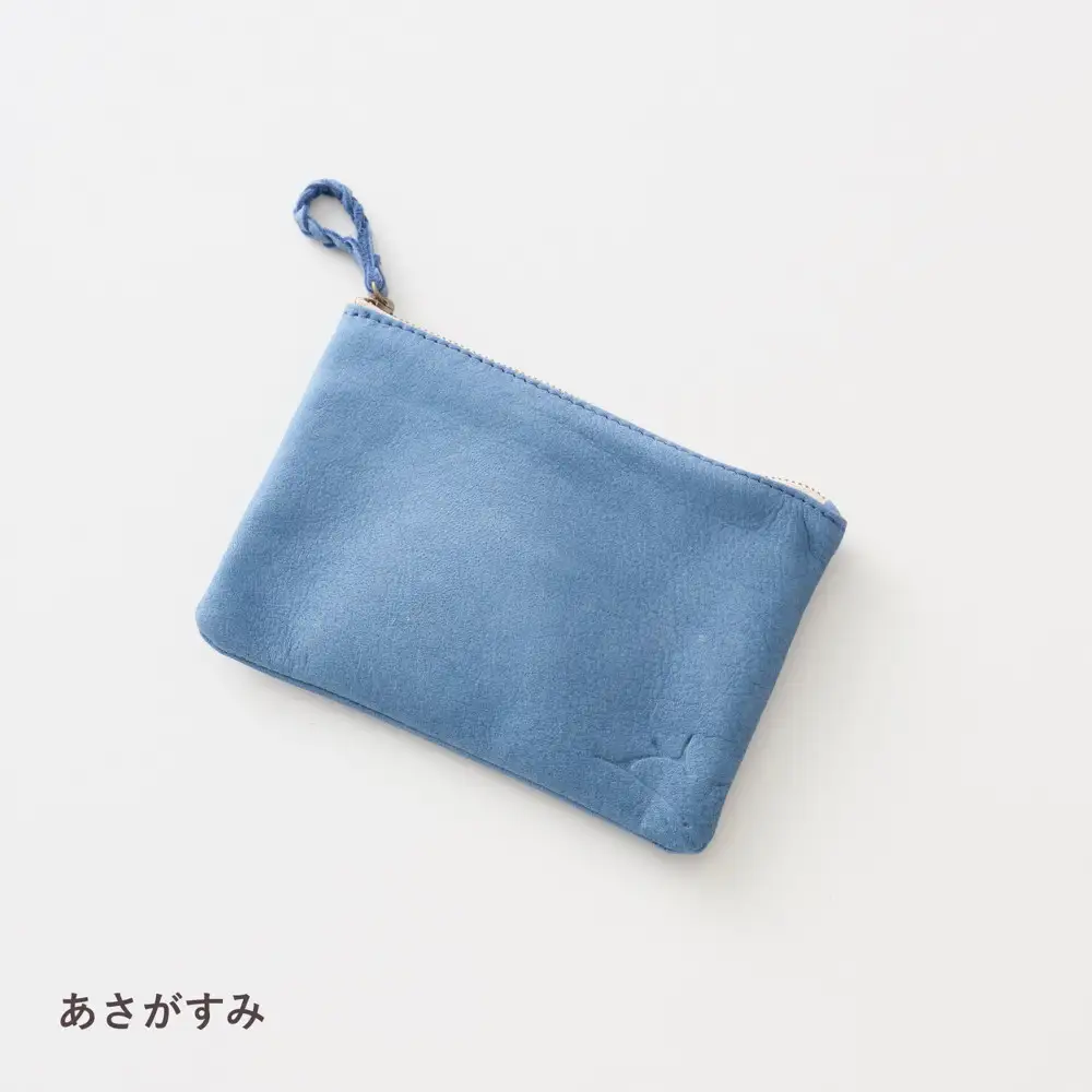 ENISICA エニシカ ジビエ鹿革 トモシカポーチM 朝霞（あさがすみ）