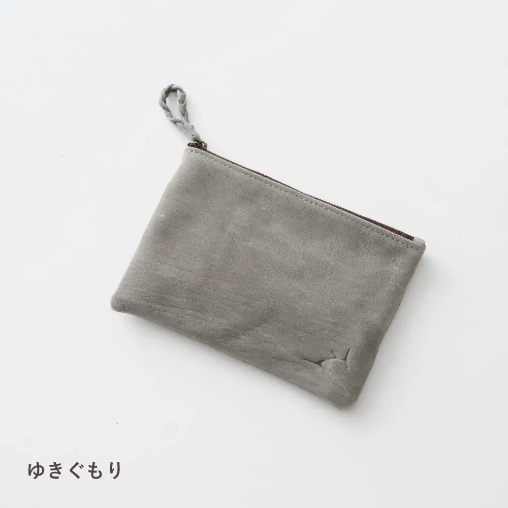 ENISICA エニシカ ジビエ鹿革 トモシカポーチM 雪曇（ゆきぐもり）