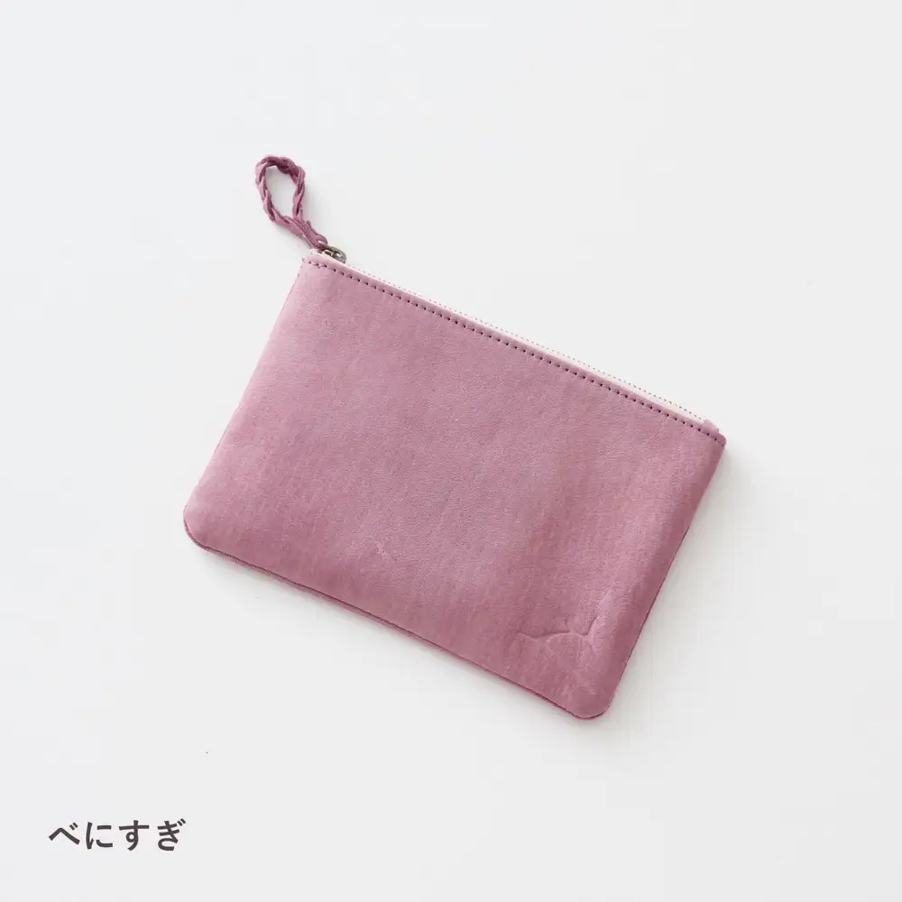 ENISICA エニシカ ジビエ鹿革 トモシカポーチM 紅杉（べにすぎ）