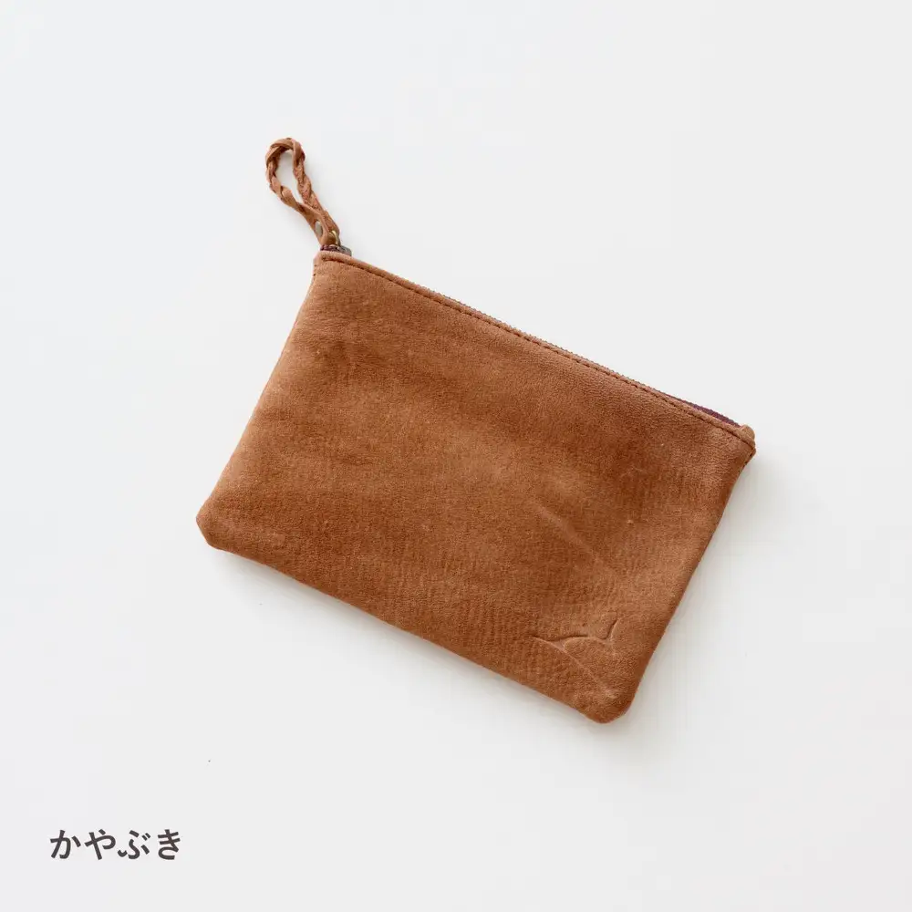 ENISICA エニシカ ジビエ鹿革 トモシカポーチM 茅葺（かやぶき）