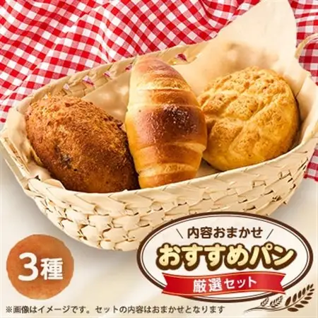 おすすめパン厳選セット3個(旬のオススメパンセット)【配送不可地域：離島】【1497078】