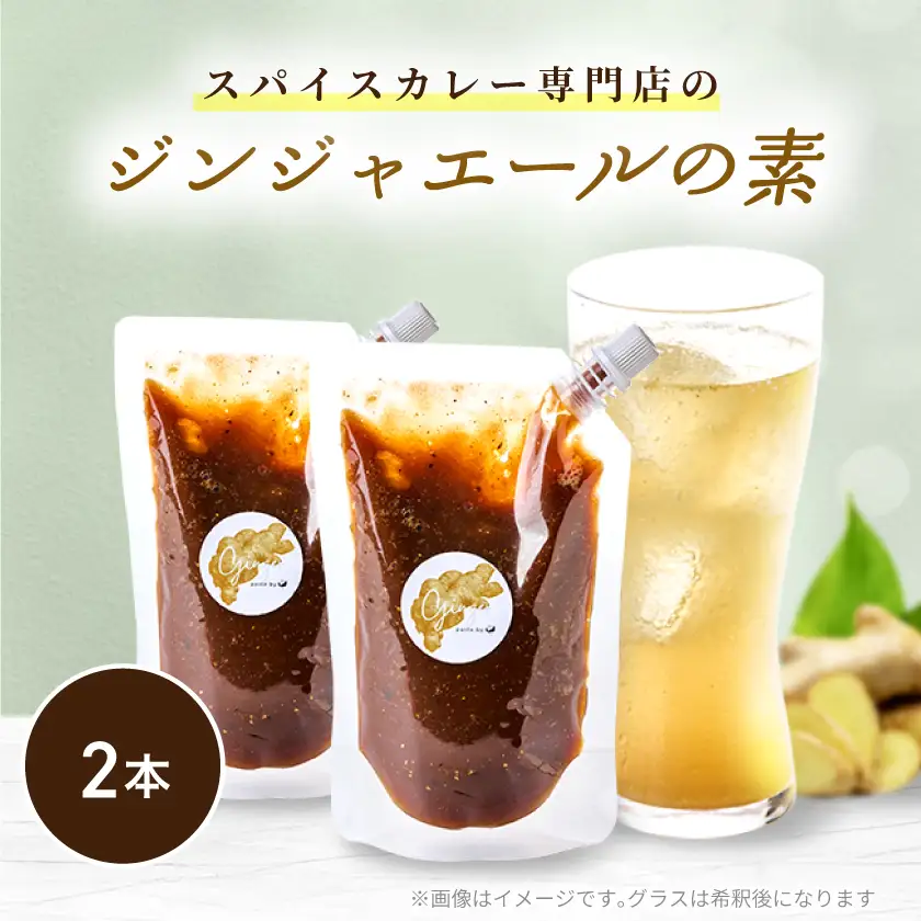 【スパイスカレー専門店/山のスパイス】　自家製ジンジャーエールの素　2本セット【配送不可地域：離島】【1521357】