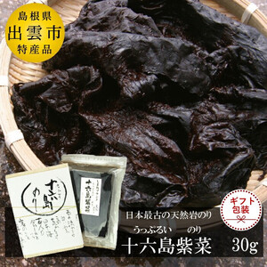 【ギフト】【希少】天然岩のり　十六島海苔（うっぷるいのり）