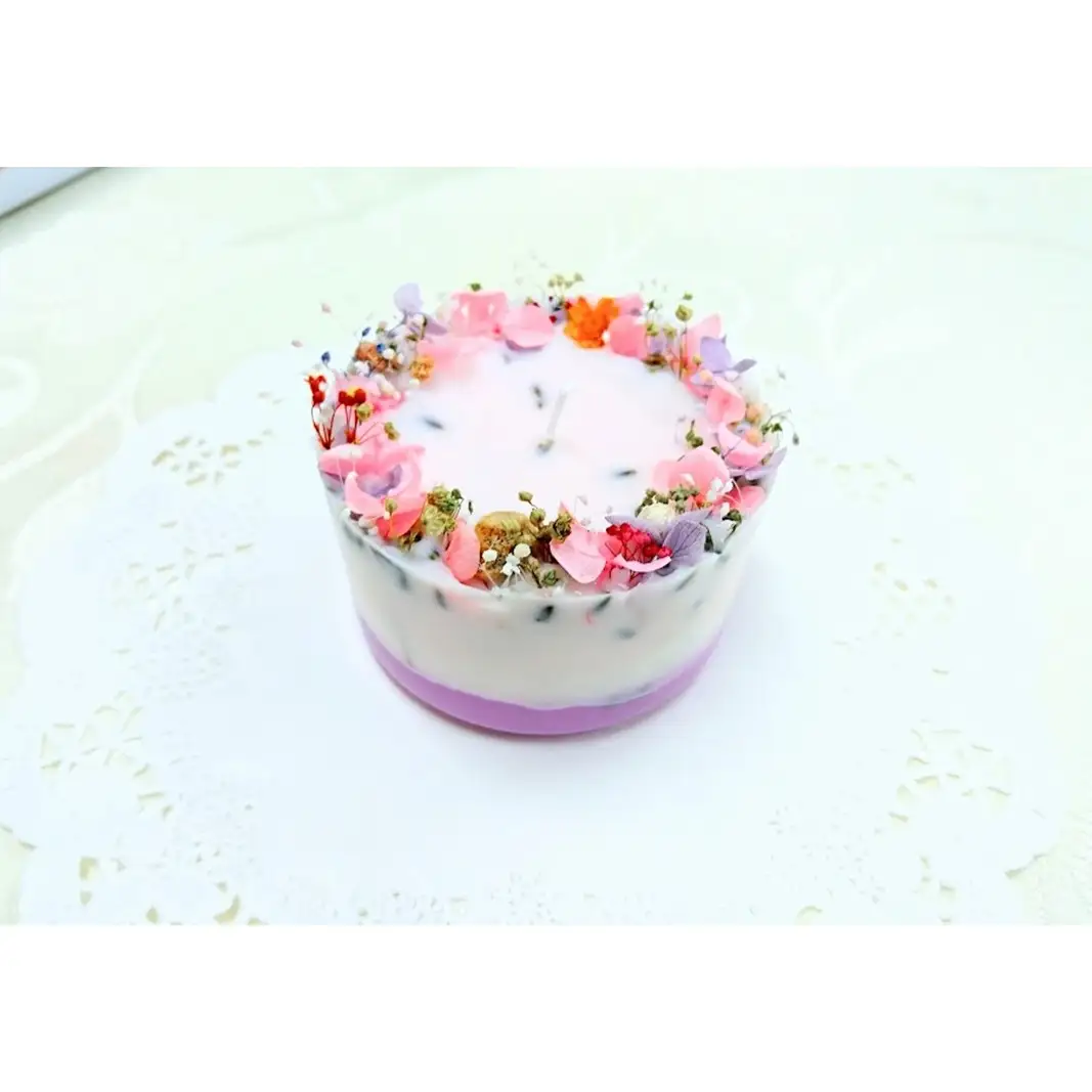 新宿フラワークラフト体験工房 お花で可愛いフラワーケーキキャンドル作り 0146-007-S07