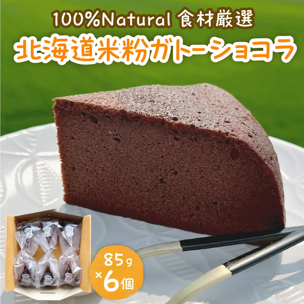 北海道十勝芽室町 北海道特別栽培米粉ガトーショコラ北海道特別栽培 米粉 ケーキ チョコレート  グルテンフリー 小麦粉不使用 ゆきひかり 安心 安全 冷凍 プレゼント me063-006c