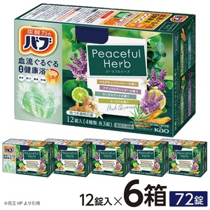 SA2634　花王バブ ピースフルハーブ　12錠入×6箱