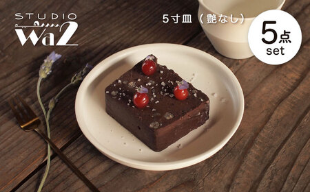 【波佐見焼】KINU 5寸皿 5点セット（艶なし）【studio wani】[MB80]