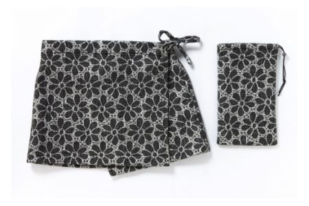 350 Chrysanthemum 巻きスカート×ショール（袋付き） 花柄 Mサイズ