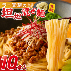 坦坦混ぜ麺10食_坦坦混ぜ麺 10食 ラー麦麺 スープ ゴマ 風味 国産豚 旨味 担々麺 混ぜ麺 ねりごま 豚白湯 まろやか 味わい 辛さ控えめ 肉味噌 野菜 トッピング 麺 お取り寄せ 福岡県 久留米市 送料無料 〔Br037〕
