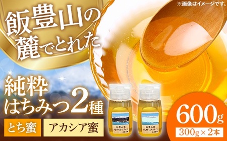 純粋はちみつ チューブ入り 2本セット（アカシア・とち）山形県飯豊町産蜂蜜 - 国産 蜂蜜 食べ比べ 山形県 飯豊町 佐藤養蜂