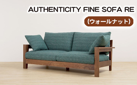 （ウォールナット）AUTHENTICITY FINE SOFA RE BK（ブラック） No.863-12