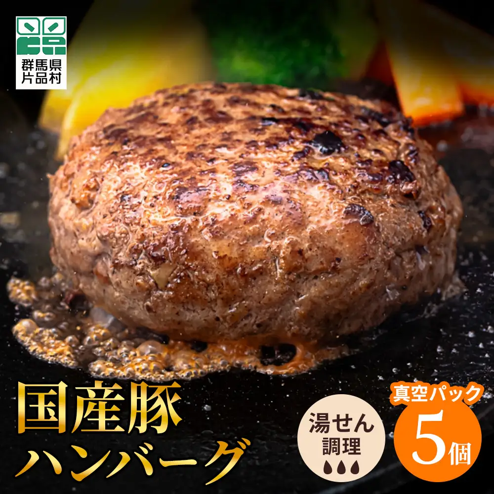 国産豚 ハンバーグ5個セット シェモワ