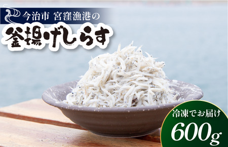 宮窪の漁師が獲った「釜揚げシラス」＜満腹セット600g（冷凍真空包装200g×3袋）＞【V002810SET3】