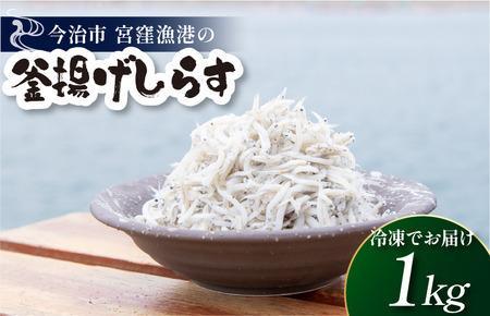  宮窪の漁師が獲った「釜揚げシラス」＜満腹セット1kg（冷凍真空包装200g×5袋）＞【V002810SET5】 