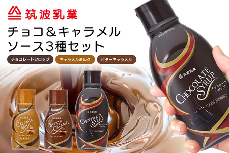 チョコレート・キャラメルソース 3本 セット 3種類 各1本 業務用 チョコレート キャラメル ソース 290g ビターキャラメル 300g キャラメルミルク580g まとめ買い 朝食 製菓 デザート 家庭用 茨城県 石岡市 G15-008