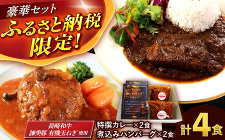 テレビで紹介されたランドール【Eセット】【特撰カレー】＆長崎和牛・諫美豚の煮込みハンバーグセット [AHBW009]