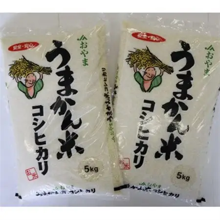令和7年産　栃木県小山市産コシヒカリ「うまかん米」　精米5kg×2袋【1592908】
