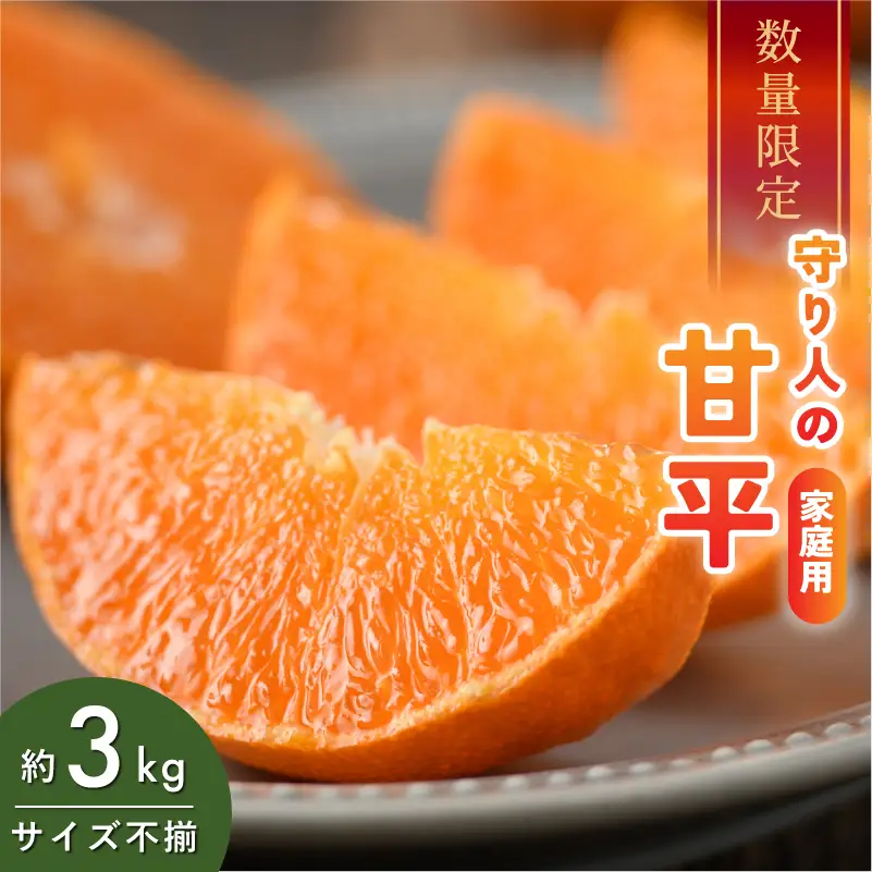 [先行予約] [数量限定] 守り人の甘平 3kg（家庭用） [K003070] 2月上旬～2月下旬に順次発送予定