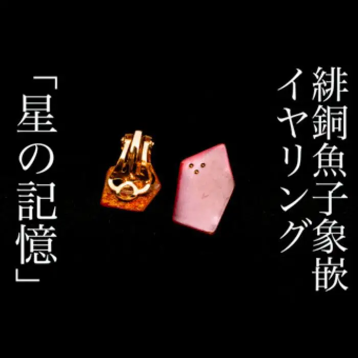 【加賀象嵌】緋銅魚子象嵌イヤリング「星の記憶」