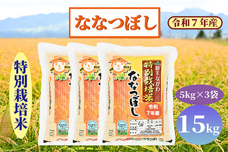 北海道奈井江町　特別栽培米　ななつぼし　15kg