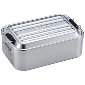弁当箱 深型アルミランチボックス 1段 1200ml シルバー 〈スケーター株式会社〉 弁当箱 弁当 アルミ製 大容量 おしゃれ メンズ レディース ランチボックス   AFTD12 596490 11-089