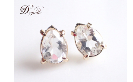 Degodd デゴッド　ホワイトトパーズ　ドロップピアス  天然石ピアス ピアス　普段使い　小振りピアス　天然石アクセサリー　アクセサリー　レディースアクセサリー　ジュエリー　ニッケルフリー　おしゃれ　ギフト　プレゼント