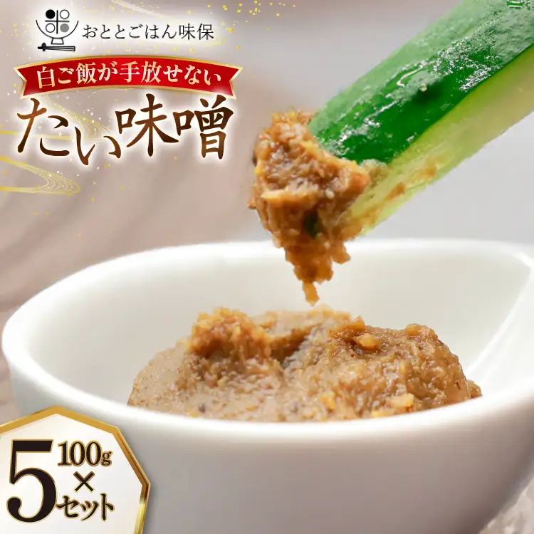 味噌 たい味噌 100g 5パック 計500g [おととごはん味保 兵庫県 三田市 3d28bae140005]