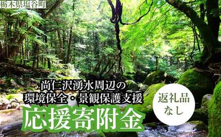 【返礼品なし】栃木県塩谷町　尚仁沢湧水周辺の環境保全・景観保護支援　応援寄附金