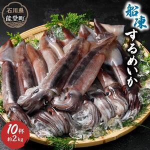 【復興支援】船凍するめいか 約2kg 10杯 ( 2杯 × 5袋 ) 小分け 個包装 刺し身 海産物 魚介類 獲れたて 急速冷凍 新鮮 刺身 さしみ 烏賊 人気 おすすめ ご当地グルメ カルパッチョ パスタ いかめし 煮物