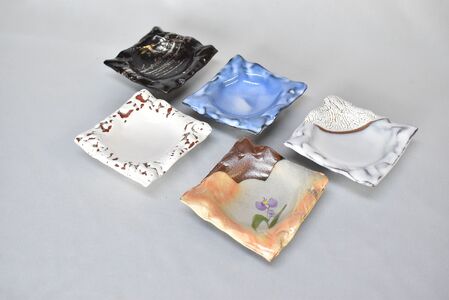 萩焼 角皿セット5colors