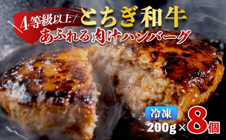 23-4　とちぎ和牛ハンバーグ 200g×8個 ｜ 栃木県 冷凍 個包装 肉汁 牛 ハンバーグ