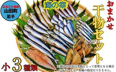 おまかせ干物セット（小）【大和水産】三陸山田 山田町 魚 魚介 干物 おかず 夕飯 詰合せ カワハギ アジ メアジ チダイ サバ イワシ サンマ タラ カレイ ムツ YD-831