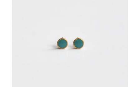 ピアス 丸 ターコイズ K18 七宝 | ピアス アクセサリー Kenichi Kondo